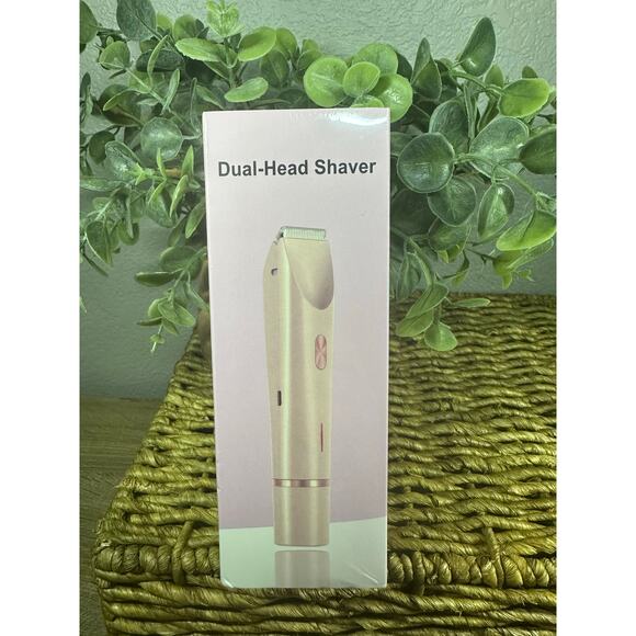 New Dual Head Shaver Women, 2 in 1 Wet & Dry Waterproof Electric Bikini Trimmer - Picture 1 of 3